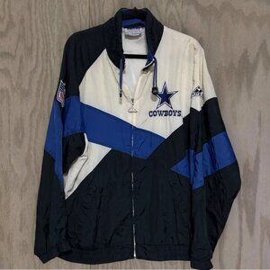 Vintage Dallas Cowboys Apex One NFL Jacket Men’s L Colorblock Windbreaker 90s